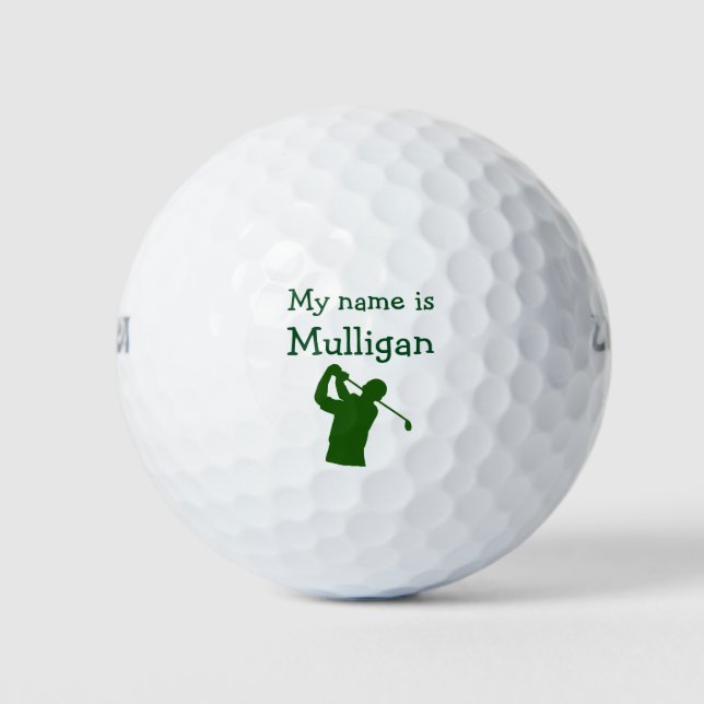 Funny Men's Golf Balls (Front)
