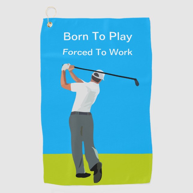 Funny Men's Golf Towels Novelty Design (Front)