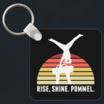 Funny Mens Gymnastics Eat Sleep Pommel Horse Key Ring<br><div class="desc">This cool mens gymnastics keychain features a male gymnast in a handstand on a pommel horse in front of a beautiful sunset. The funny quote reads RISE SHINE POMMEL.</div>