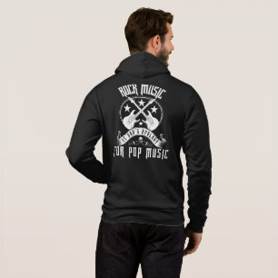 Funny mens rock music hoodie