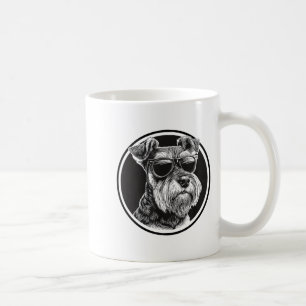 Funny Mens Womens Sungles Logo Miniature Schnauzer Coffee Mug