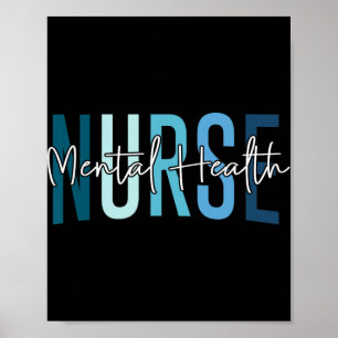 Funny Mental Health Nurse Psychiatric Nurse Psych Poster