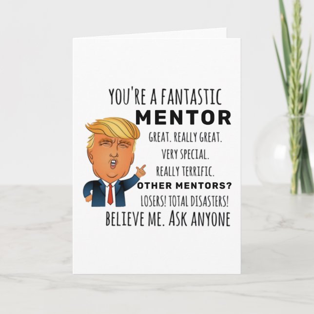 Funny Mentor Birthday Best Gift Card (Front)