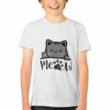 Funny 'Meow' Cat Lover T-Shirt - Cute Kitty Design