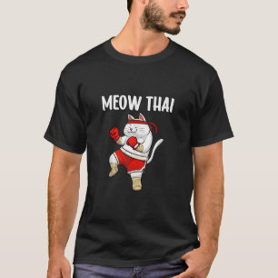 Funny Meow Thai Design For Men Women Muay Thai Box T-Shirt
