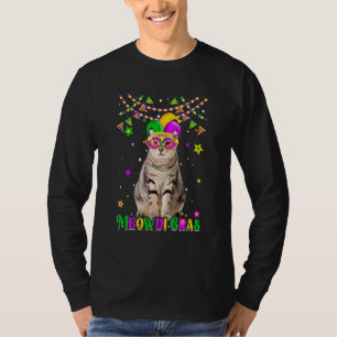 Funny Meowdi Gras American Shorthair Cat Mardi Gra T-Shirt
