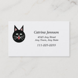 Funny Meowing Cat Business Card