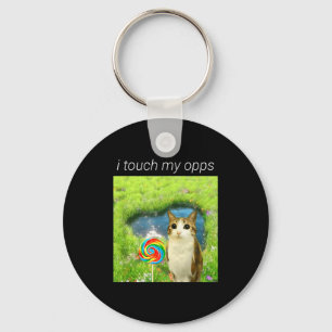 Funny Meowl Meme, Cat Owl Meme Brainrot Gen Alpha Key Ring