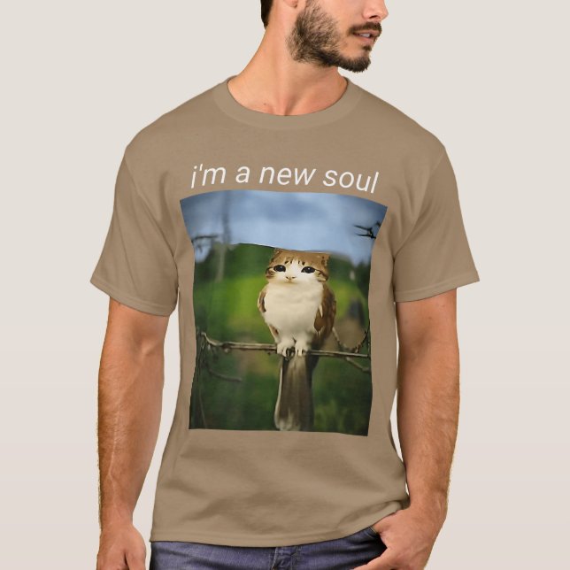 Funny meowl Meme cat owl Meme brainrot gen Alpha M T-Shirt (Front)