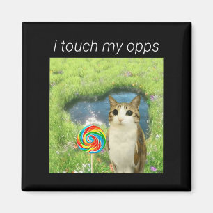 Funny Meowl Meme, Cat Owl Meme Brainrot Gen Alpha  Magnet