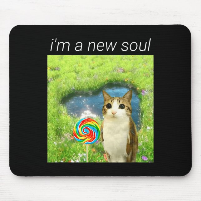 Funny Meowl Meme, Cat Owl Meme Brainrot Gen Alpha  Mouse Pad (Front)