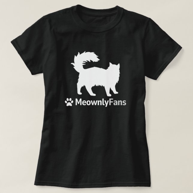 Funny Meownly Fans Parody T-Shirt (Design Front)