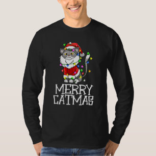 Funny Meowy Catmas Tee Shirt Merry Christmas Cat