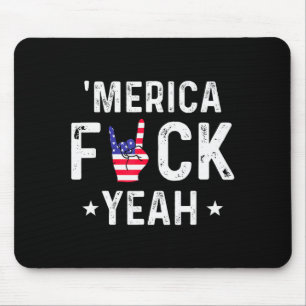Funny Merica For Yeah 4th Of July Mouse Pad