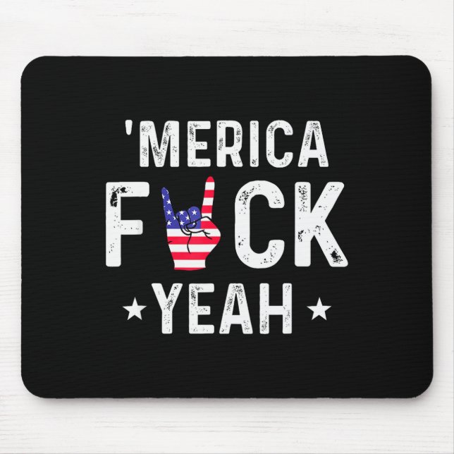 Funny Merica For Yeah 4th Of July  Mouse Pad (Front)