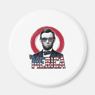 Funny Merica Patriotic President Vintage Vector De Magnet