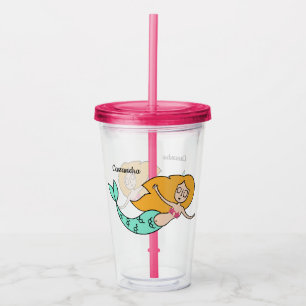 Funny Mermaid custom name tumblers
