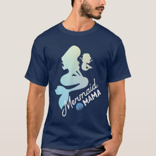 Funny Mermaid Mama Mom Sea Lover Kids Mother's Day T-Shirt