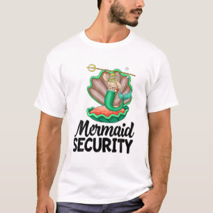 Funny Mermaid Security Tee S Women Birthday Gift