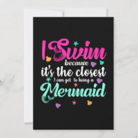 Funny Mermaid Swimming Quote Women And Girl Gift