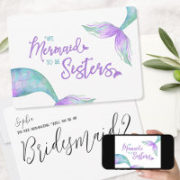 Funny Mermaid to be Sisters Bridesmaid Proposal