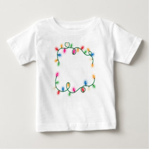 Funny Merry and Bright Christmas Lights Xmas Holid Baby T-Shirt