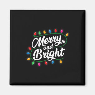Funny Merry And Bright Christmas Lights Xmas Holid Magnet