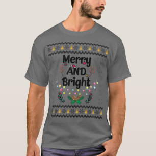Funny Merry and Bright Christmas Lights Xmas Holid T-Shirt