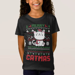 Funny Merry Catmas Ugly Christmas Sweater Cat Sant