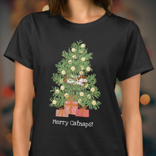 Funny Merry Catnaps! Cat Lover Holidays T-Shirt