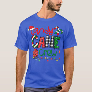 Funny Merry Christmas Candy Cane Crew Matching Fam T-Shirt