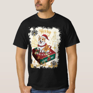 Funny Merry Christmas Cargi Unbox me T-Shirt