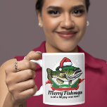 Funny Merry Christmas Fishmas Fishing Santa Fish Coffee Mug<br><div class="desc">Introducing the "Merry Fishmas and a Happy New Reel" Fishing-Themed Coffee Mug - Sip in Style this Holiday Season! Celebrate the most wonderful time of the year with our "Merry Fishmas and a Happy New Reel" Fishing-Themed Coffee Mug. Whether you're an avid angler or simply love the idea of casting...</div>