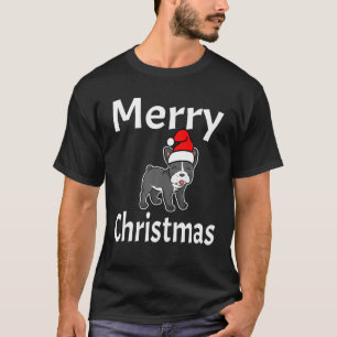 Funny Merry Christmas French Bulldog Dog Lover Ani T-Shirt
