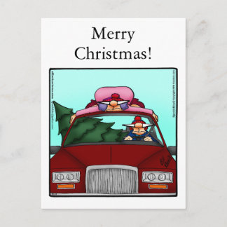 Funny Merry Christmas Humour Postcard