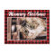Funny Merry Christmas Red Black Plaid Photo