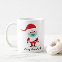Funny Merry Christmas Santa wearing Mask 2020