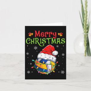 Funny Merry Christmas Volleyball Santa Hat Xmas Li Card