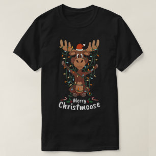 Funny Merry Christmoose Cute Christmas Moose T-Shirt