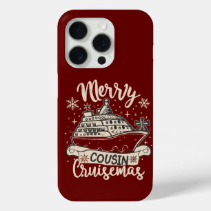 Funny Merry Cousin Cruisemas Xmas Boat Trip crew iPhone 15 Pro Case