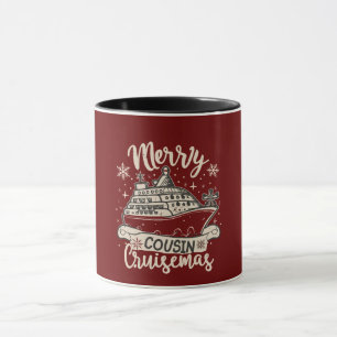Funny Merry Cousin Cruisemas Xmas Boat Trip crew Mug