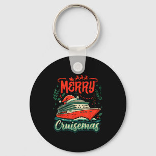 Funny Merry Cruisemas Holiday Cruise Vacation Key Ring