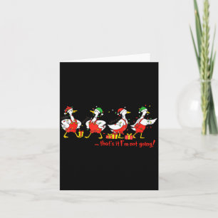 Funny Merry Duckmas Quackmas Pajama Duck Christmas Card