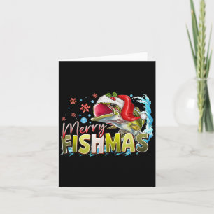 Funny Merry Fishmas Christmas Fisherman B Santa Ha Card
