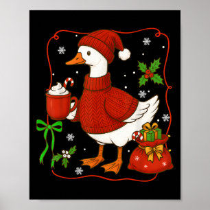 Funny Merry Goosemas Just A Jolly Goose Christmas  Poster