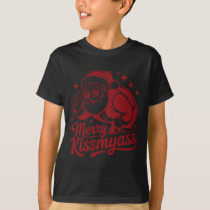 Funny Merry Kissmy Christmas Funny Santa Claus T-Shirt
