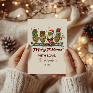 Funny Merry Picklemas Christmas Holiday Card