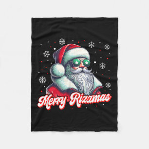 Funny Merry Rizzmas Rizz Santa Claus Christmas Cos Fleece Blanket