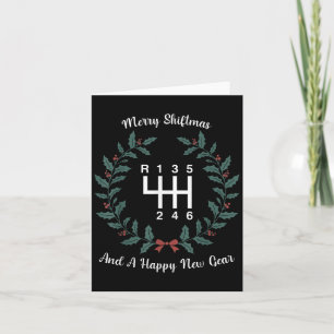 Funny Merry Shiftmas And A Happy New Quote Mechani Card