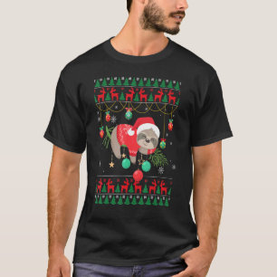 Funny Merry Slothmas Christmas sloth pajamas Santa T-Shirt
